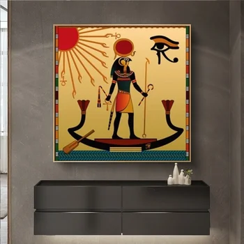 Senovės Egipto Sienos Meno Tapybos Drobės Scarab Egipto Dievo Nuotraukas Aliejaus Tapybai Plakatai ir Spausdina Namų Kambarį Apdaila