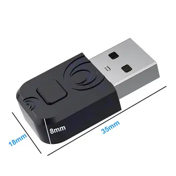 USB Bluetooth 5.0 Adapteris Bevielio Imtuvo PS4 Xbox Controller TV, PC Kompiuteris Plug and Play 